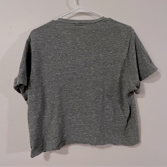 Monrow Crop Tee in Gray Sz M - Picture 4 of 5